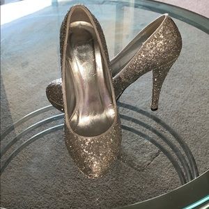 Silver Sparkle high heels